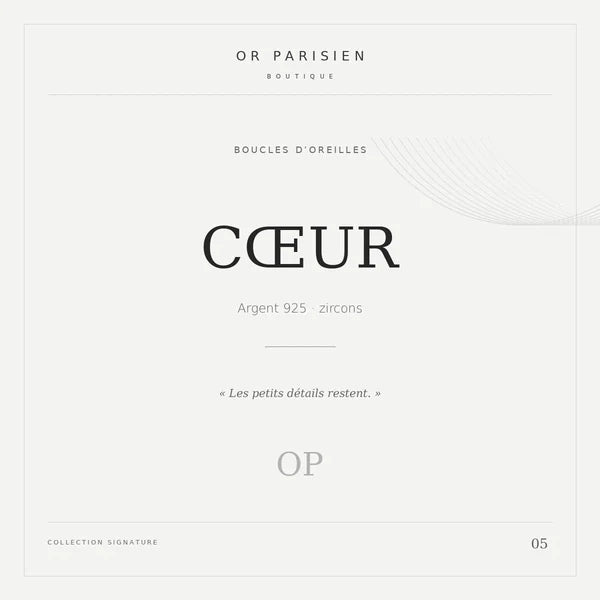 Cœur — 925 — couverture Or Parisien